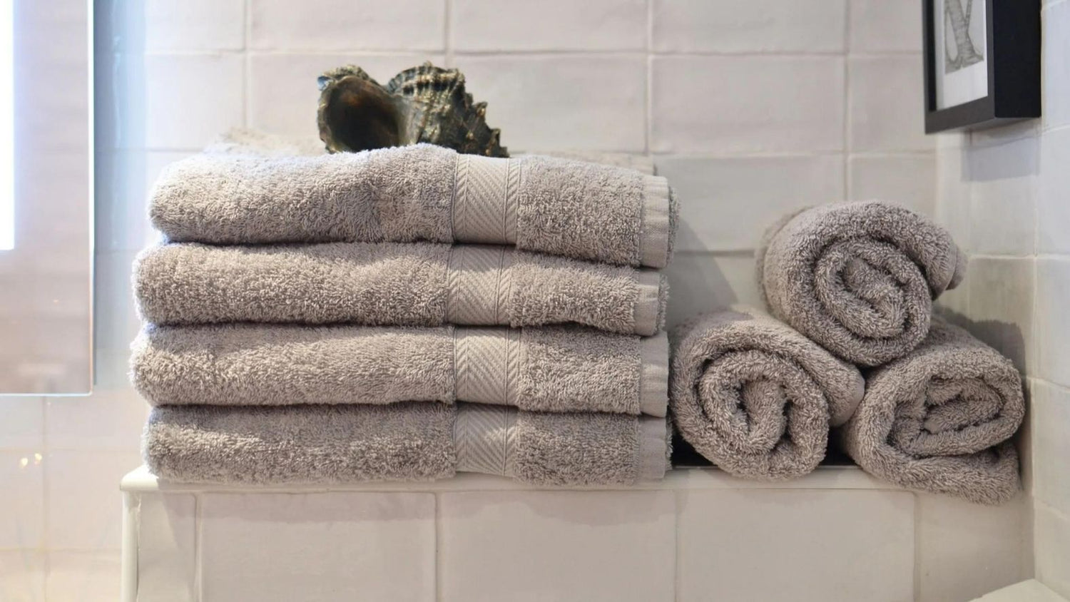Rolled up towels